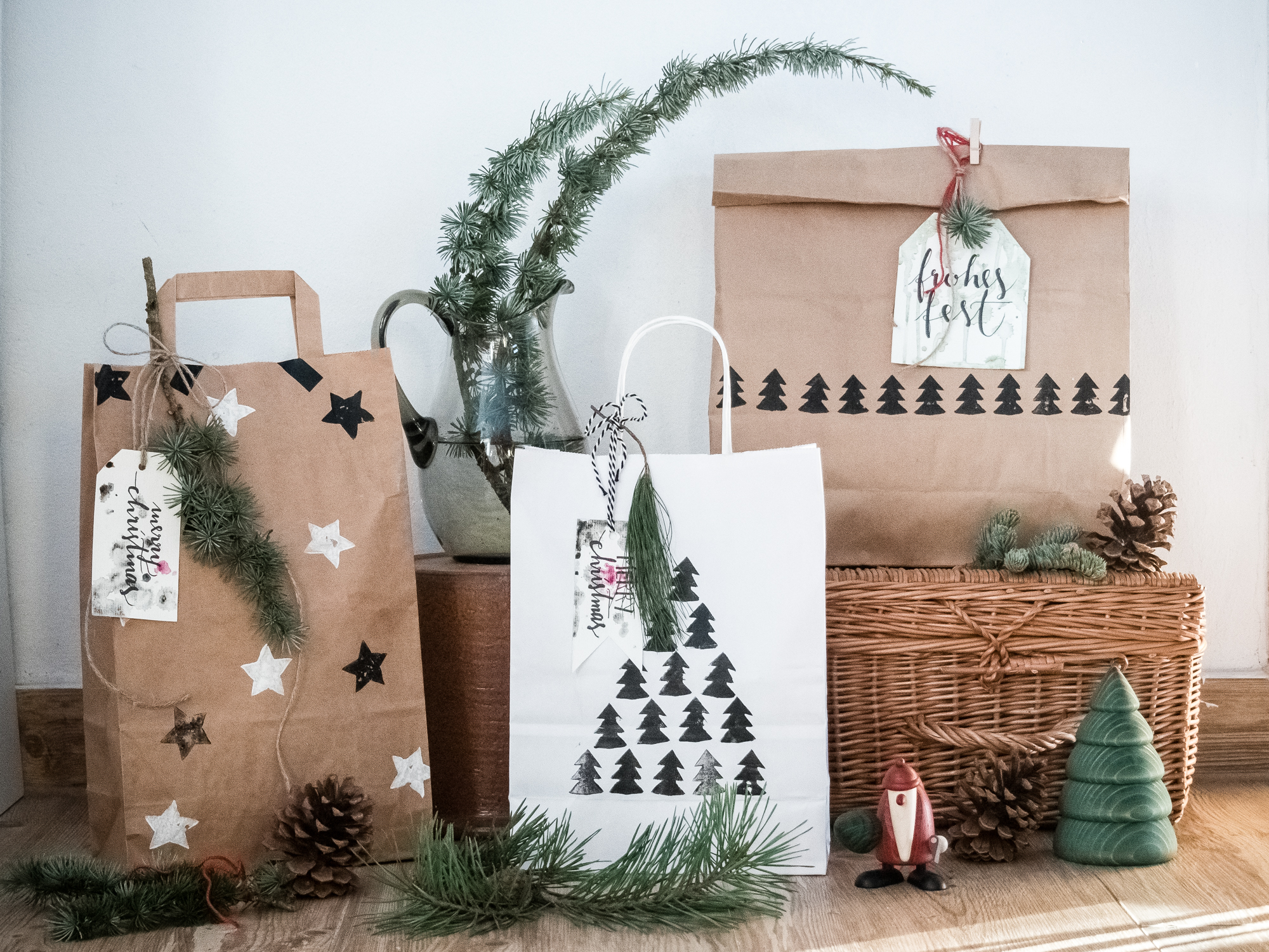 DIY christmas giftbags & gifttags